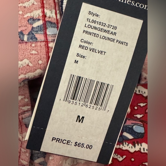 NWT Vineyard Vines men’s red whale ski pajama pants - Picture 3 of 5